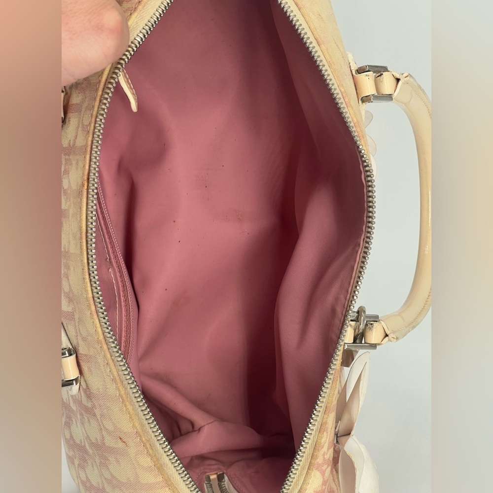 Christian Dior Girly Boston Bag Featuring The Diorissimo Canvas Pattern Bag - Picture 9 of 10
